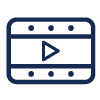 一種視頻插圖，上麵有一個播放按鈕，表示視頻部分的開始。